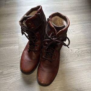 Brown Lace-Up Ankle Boots UGGS